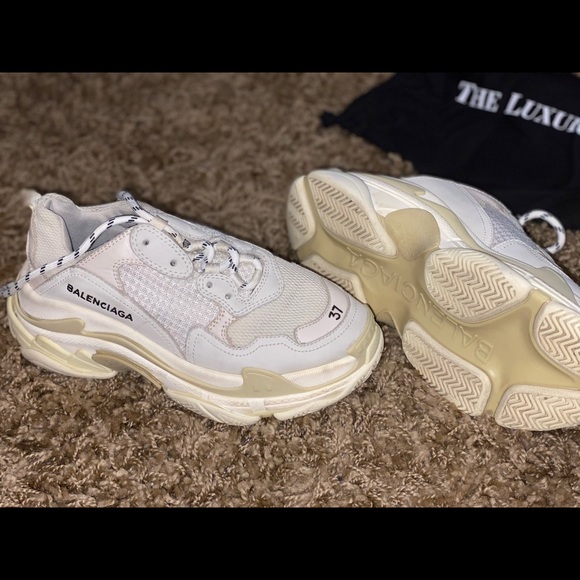 Balenciaga Triple S Mesh and Leather Sneaker - Picture 4 of 8